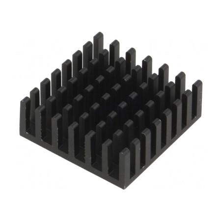 Radiator Aluminiu Negru 27x27x10mm | Electronic-mag.ro | Componente Electronice