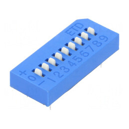 Comutator DIP-SWITCH 9 Secțiuni OFF-ON 24V 0.025A | Electronic-mag.ro | Componente Electronice