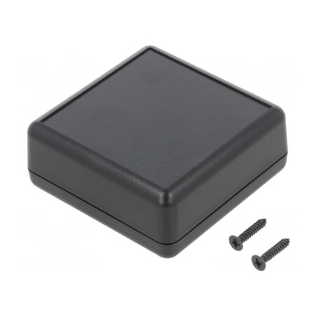 Carcasă Universală ABS Neagră 66,5x66,5x28 mm | Electronic-mag.ro | Componente Electronice
