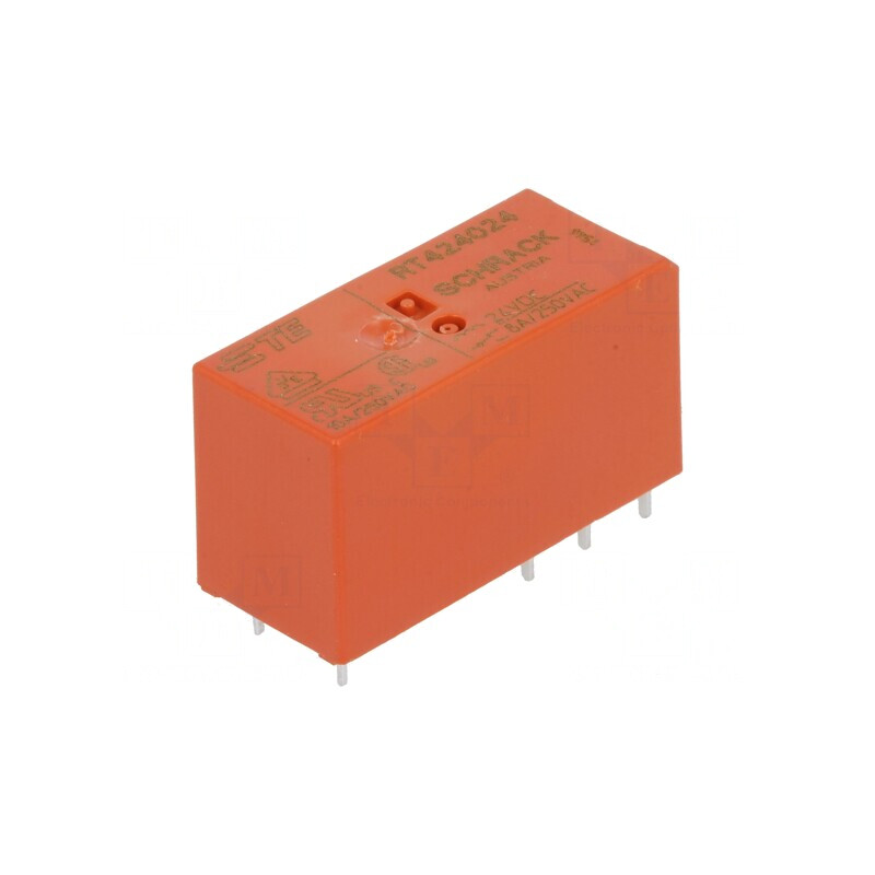 Releu Electromagnetic DPDT 24VDC 8A PCB | Electronic-mag.ro | Componente Electronice