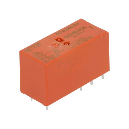 Releu Electromagnetic DPDT 24VDC 8A PCB | Electronic-mag.ro | Componente Electronice