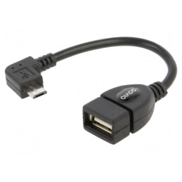 Cablu OTG USB 2.0 Micro USB în unghi | Electronic-mag.ro | Componente Electronice