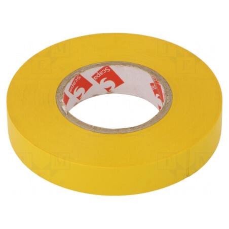 Bandă electroizolantă galbenă 12mm x 25m | Electronic-mag.ro | Componente Electronice