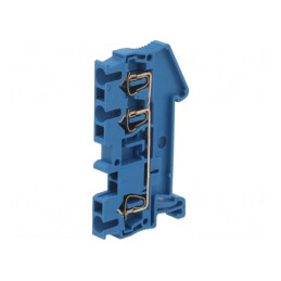 Terminal de Îmbinare pentru Șine 0,08-2,5mm² 3 Borne Albastru | Electronic-mag.ro | Componente Electronice