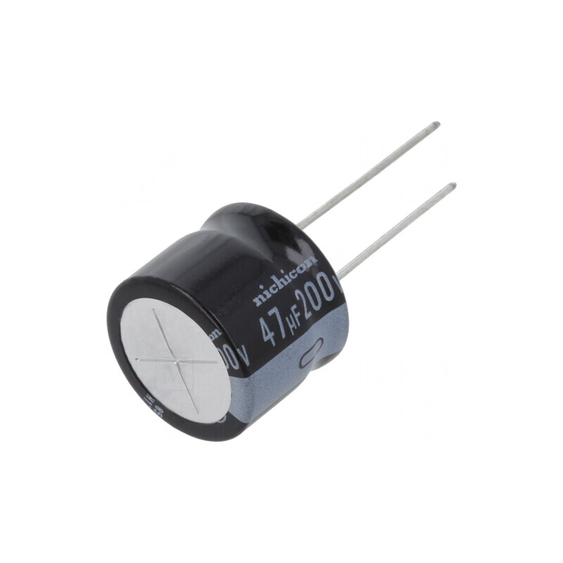 Condensator Electrolitic THT 47uF 200V 18x15mm 20% | Electronic-mag.ro | Componente Electronice