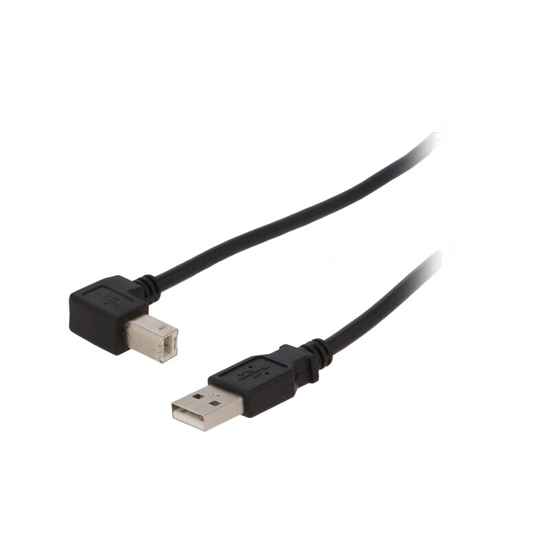 Cablu USB 2.0 A-B Unghi 0,5m Negru | Electronic-mag.ro | Componente Electronice Cablu USB 2.0 A-B Unghi 0,5m Negru | Electronic-mag.ro | Componente Electronice