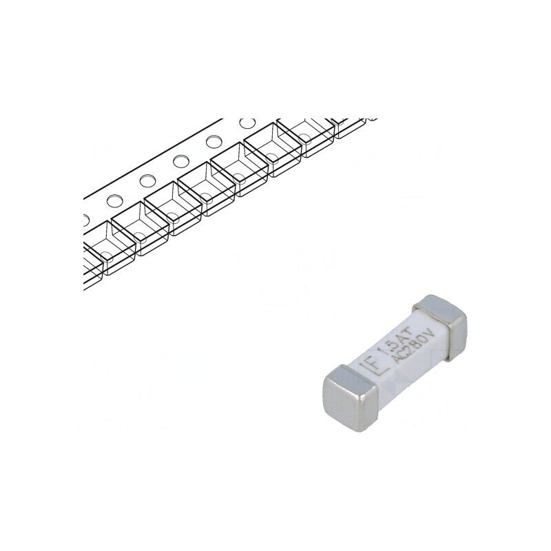 Siguranță întârziere 1,5A 280VAC SMD ceramică | Electronic-mag.ro | Componente Electronice