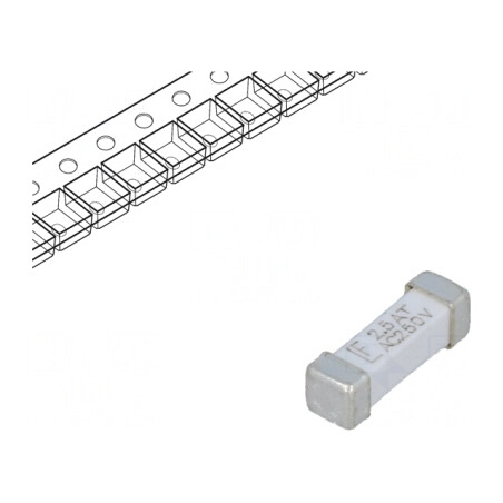 Siguranţă întârziere 2,5A 250VAC 125VDC SMD | Electronic-mag.ro | Componente Electronice