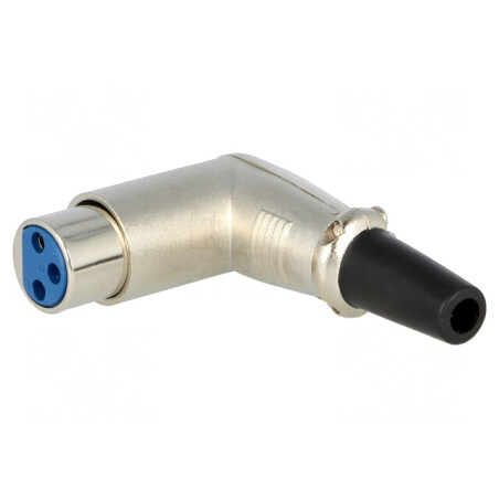 Mufă XLR Mamă 3 Pini 90° pe Cablu | Electronic-mag.ro | Componente Electronice