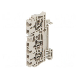 Conector de Îmbinare Șine 2,5mm2, 3 Borne, Bej, Lățime 5,1mm | Electronic-mag.ro | Componente Electronice
