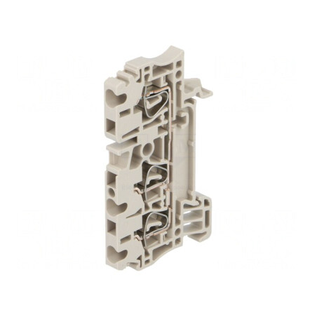 Conector de Îmbinare Șine 2,5mm2, 3 Borne, Bej, Lățime 5,1mm | Electronic-mag.ro | Componente Electronice