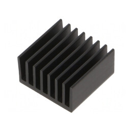 Radiator extrudat cu aripioare BGA negru 16,5x16,5mm | Electronic-mag.ro | Componente Electronice