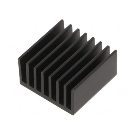 Radiator extrudat cu aripioare BGA negru 16,5x16,5mm | Electronic-mag.ro | Componente Electronice