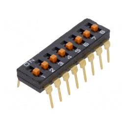 Comutator DIP-SWITCH 8 Secțiuni ON-OFF 24VDC | Electronic-mag.ro | Componente Electronice