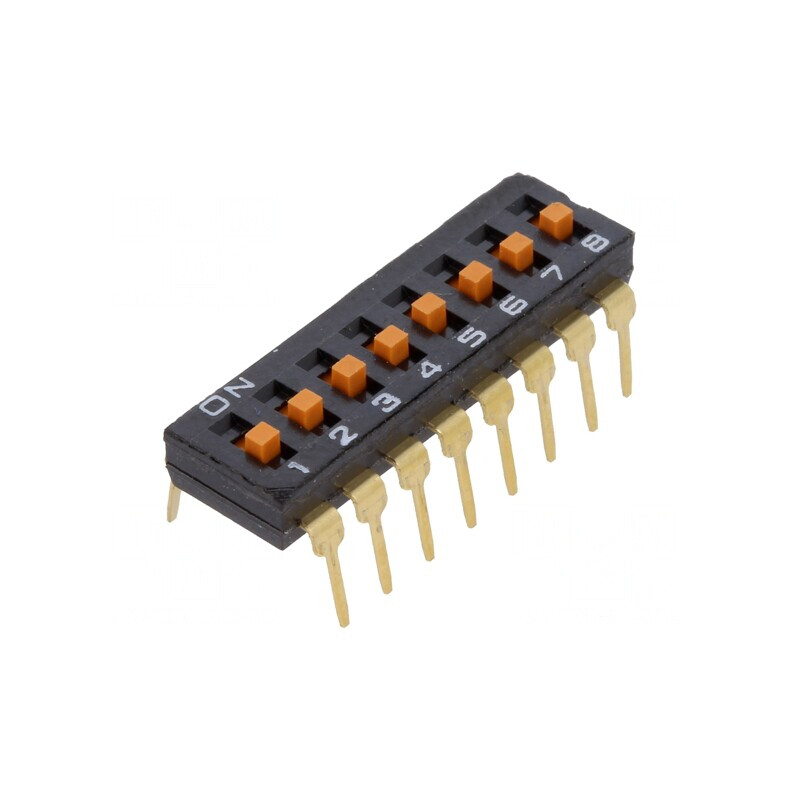 Comutator DIP-SWITCH 8 Secțiuni ON-OFF 24VDC | Electronic-mag.ro | Componente Electronice