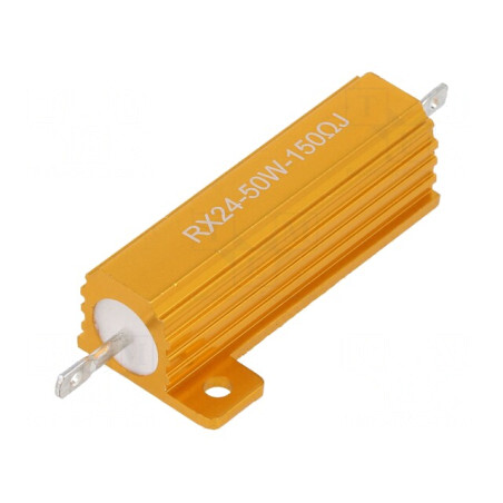 Rezistor Bobinat cu Radiator 150Ω 50W ±5% 50ppm/°C pentru Lipit | Electronic-mag.ro | Componente Electronice