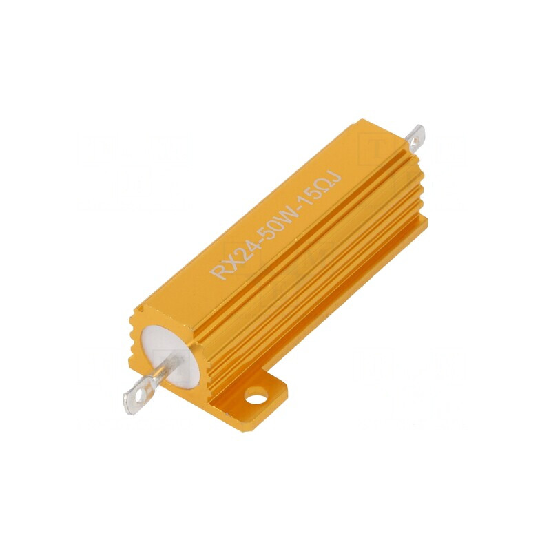 Rezistor Bobinat cu Radiator 15Ω 50W ±5% | Electronic-mag.ro | Componente Electronice