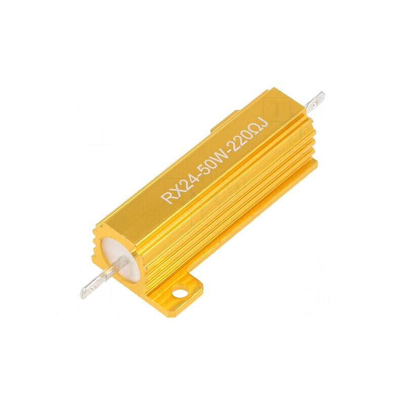 Rezistor Bobinat cu Radiator 220Ω 50W ±5% 50ppm/°C | Electronic-mag.ro | Componente Electronice