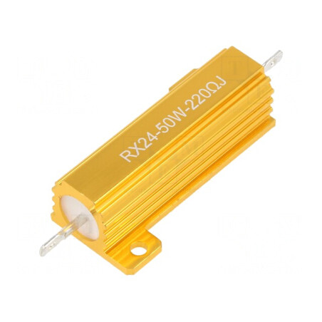 Rezistor Bobinat cu Radiator 220Ω 50W ±5% 50ppm/°C | Electronic-mag.ro | Componente Electronice
