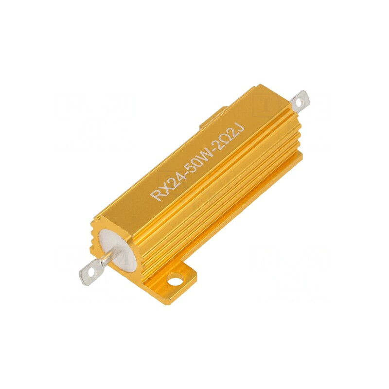 Rezistor bobinat cu radiator 2,2Ω 50W ±5% | Electronic-mag.ro | Componente Electronice