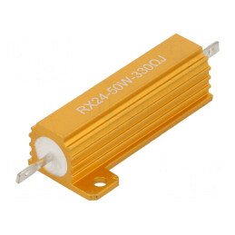 Rezistor Bobinat cu Radiator 330Ω 50W ±5% | Electronic-mag.ro | Componente Electronice