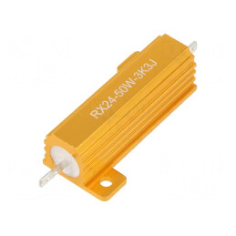 Rezistor Bobinat cu Radiator 3,3kΩ 50W ±5% 30ppm/°C pentru Lipit | Electronic-mag.ro | Componente Electronice