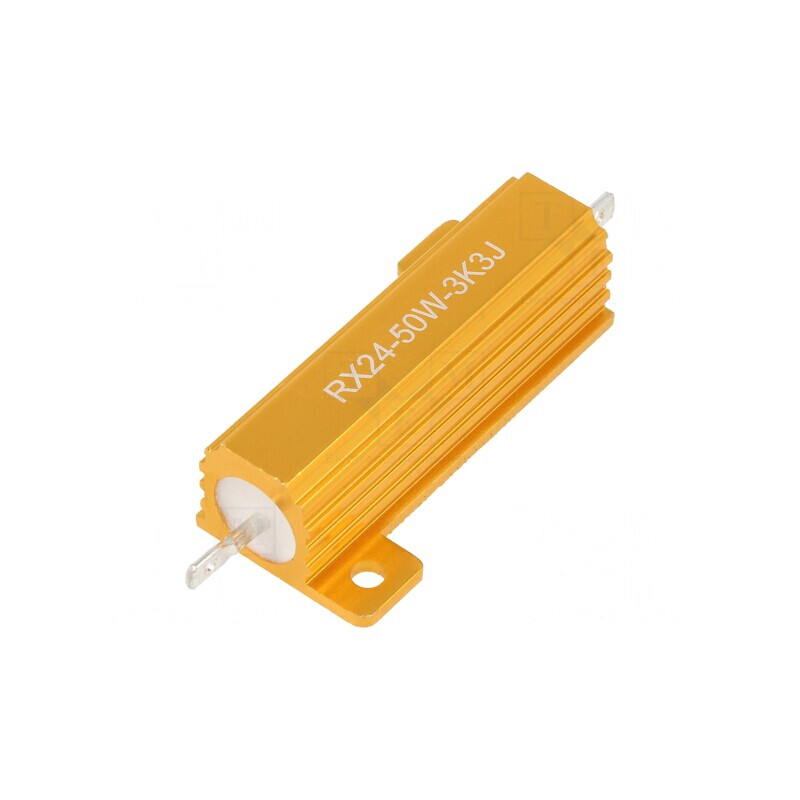 Rezistor Bobinat cu Radiator 3,3kΩ 50W ±5% 30ppm/°C pentru Lipit | Electronic-mag.ro | Componente Electronice