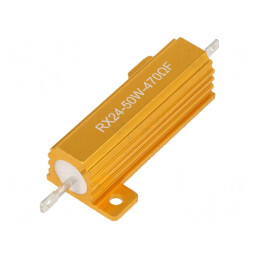 Rezistor Bobinat Radiator 470Ω 50W 5% 30ppm/°C | Electronic-mag.ro | Componente Electronice