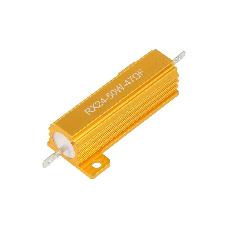 Rezistor Bobinat cu Radiator 47Ω 50W ±5% pentru Lipit | Electronic-mag.ro | Componente Electronice