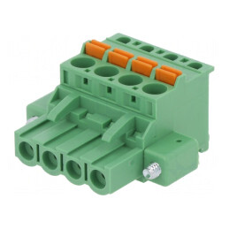 Regletă de Conexiuni 5mm 4 Piste 90° | Electronic-mag.ro | Componente Electronice