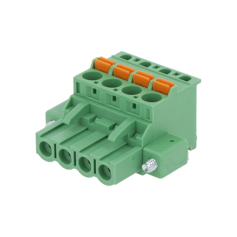 Regletă de Conexiuni 5mm 4 Piste 90° | Electronic-mag.ro | Componente Electronice