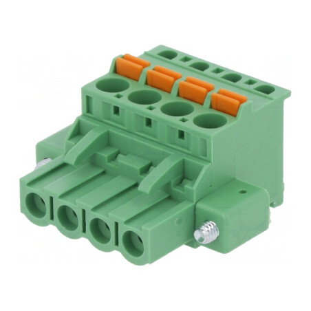 Regletă de Conexiuni 5mm 4 Piste 90° | Electronic-mag.ro | Componente Electronice