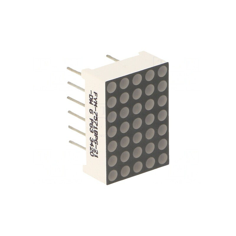 Afișaj LED Matrice Verde 5x7 12,7x17,8mm | Electronic-mag.ro | Componente Electronice