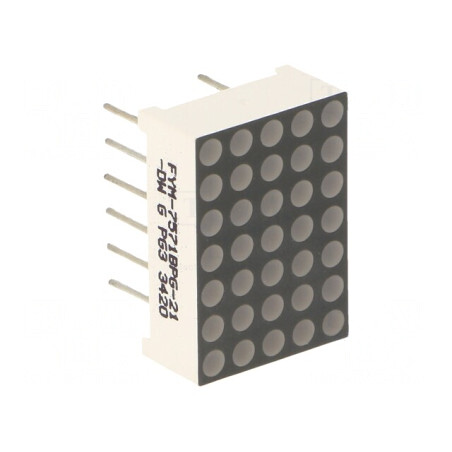 Afișaj LED Matrice Verde 5x7 12,7x17,8mm | Electronic-mag.ro | Componente Electronice