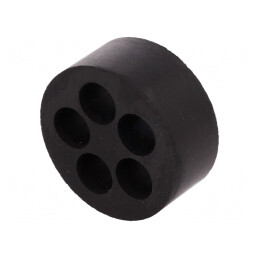 Insert Presetupă 9mm M40 IP54 Cauciuc NBR 5 Orificii | Electronic-mag.ro | Componente Electronice