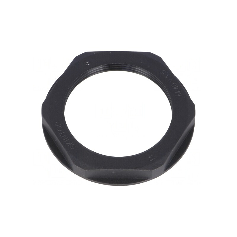 Piuliță Poliamidă M40 Neagră 50mm | Electronic-mag.ro | Componente Electronice