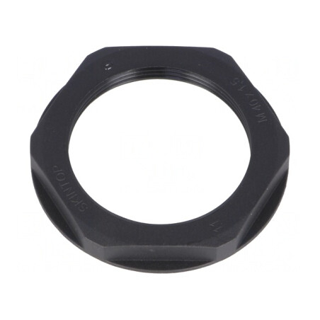 Piuliță Poliamidă M40 Neagră 50mm | Electronic-mag.ro | Componente Electronice