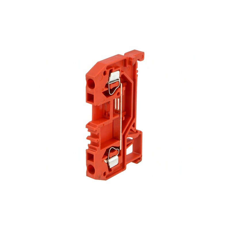 Conector de șine 0,08-2,5mm² cu 2 borne roșu | Electronic-mag.ro | Componente Electronice
