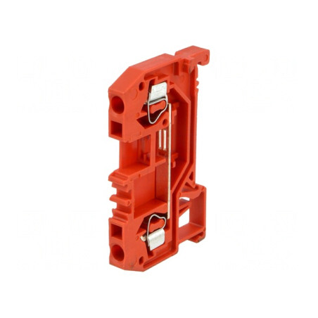 Conector de șine 0,08-2,5mm² cu 2 borne roșu | Electronic-mag.ro | Componente Electronice