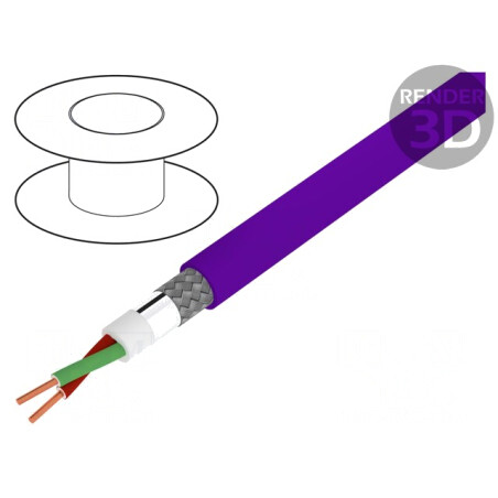 Cablu PROFIBUS 1x2x0,64mm Cu PVC pentru Transmisie Date | Electronic-mag.ro | Componente Electronice