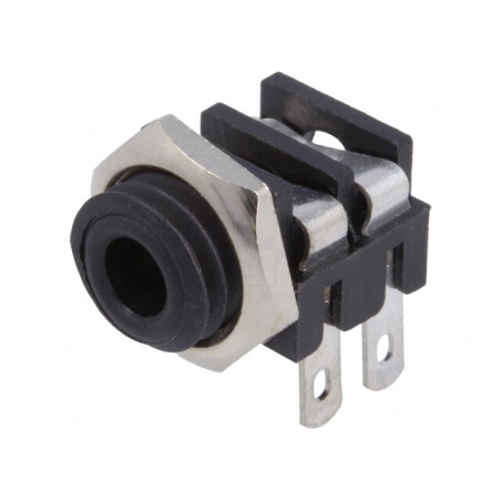 Soclu Jack 3,5mm Mono 2 Pini 90° Lipire | Electronic-mag.ro | Componente Electronice