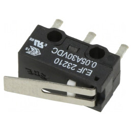 Microîntrerupător Snap Action cu Manetă Scurtă 0,05A 30VDC | Electronic-mag.ro | Componente Electronice