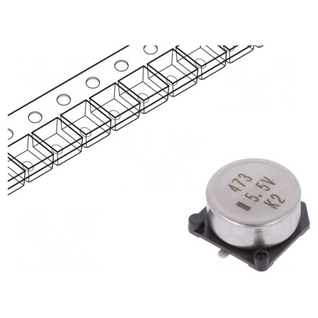Supercondensator SMD 0.047F 5.5V 5mm | Electronic-mag.ro | Componente Electronice