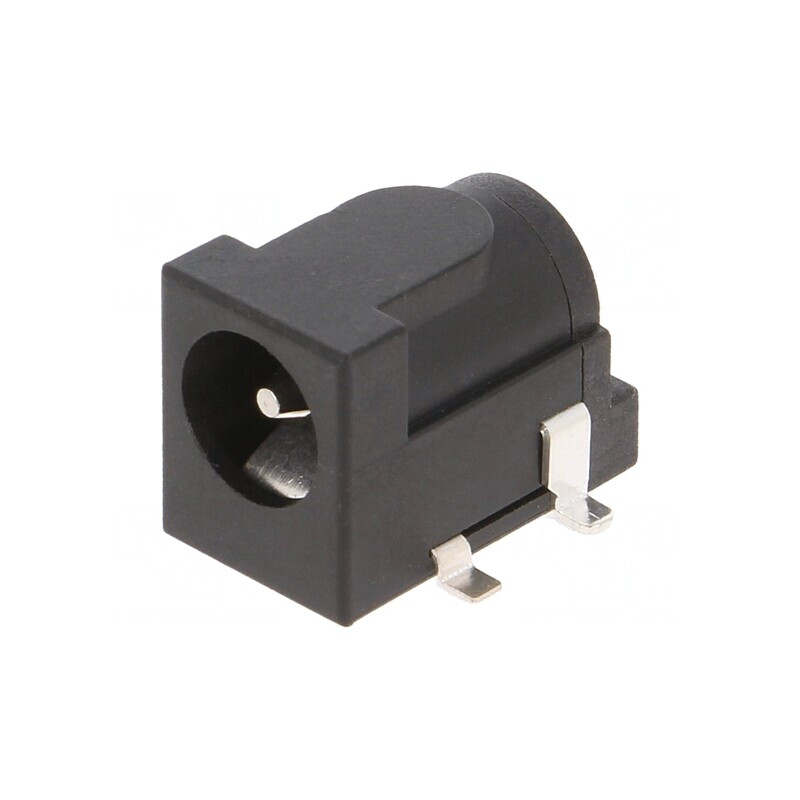 Conector Alimentare DC Tată 5,5/2,1-2,5mm SMT Negru 2A 12V | Electronic-mag.ro | Componente Electronice