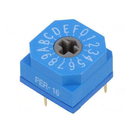 Întrerupător Codificare HEX/BCD 16 Pos THT 80mΩ | Electronic-mag.ro | Componente Electronice