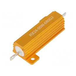 Rezistor Bobinat cu Radiator 680Ω 50W ±5% pentru Lipit | Electronic-mag.ro | Componente Electronice