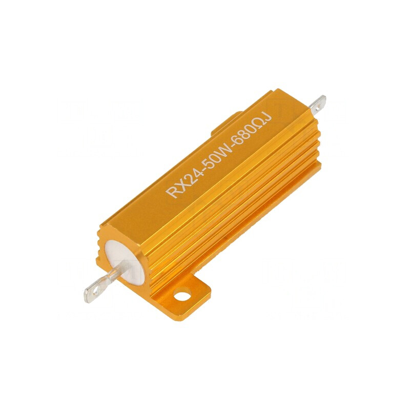 Rezistor Bobinat cu Radiator 680Ω 50W ±5% pentru Lipit | Electronic-mag.ro | Componente Electronice