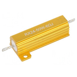 Rezistor bobinat cu radiator 6Ω 50W | Electronic-mag.ro | Componente Electronice
