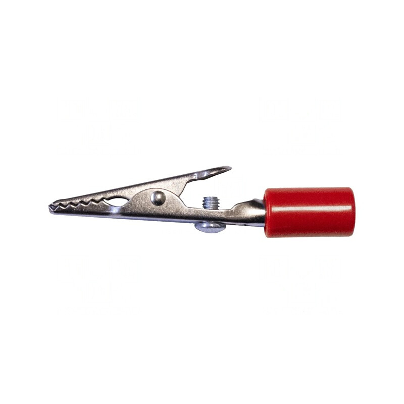 Bornă crocodil roșie 10A 7,9mm | Electronic-mag.ro | Componente Electronice