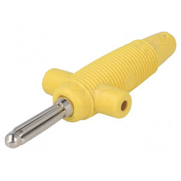 Conector Banană 4mm 30A 60VDC Galben 2,5mm² | Electronic-mag.ro | Componente Electronice